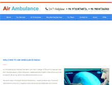 Tablet Screenshot of airambulanceindia.locateindia.com